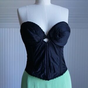 80s/90s vintage Cabernet black backless‎ bustier
